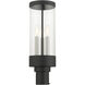 Hillcrest 3 Light 20 inch Textured Black Outdoor Post Top Lantern