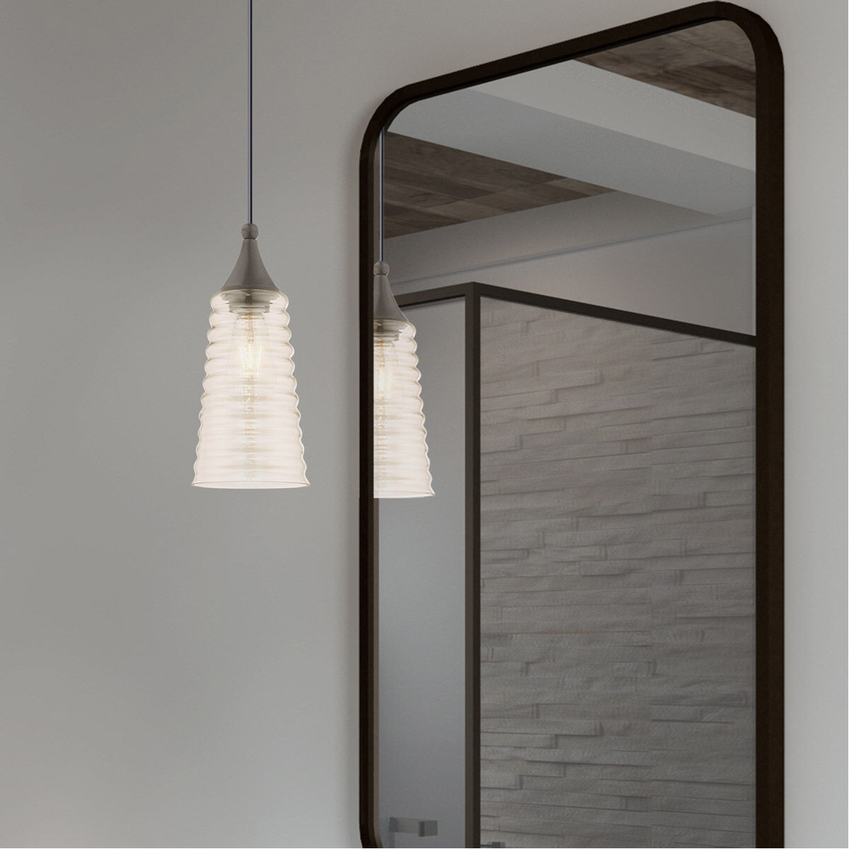 Art Glass 1 Light 6 inch English Bronze Mini Pendant Ceiling Light