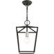 Devone 1 Light 10 inch Black Convertible Semi Flush/Lantern Ceiling Light