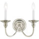 Cranford 2 Light 13 inch Polished Nickel Wall Sconce Wall Light