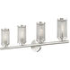 Industro 4 Light 36 inch Brushed Nickel Vanity Sconce Wall Light