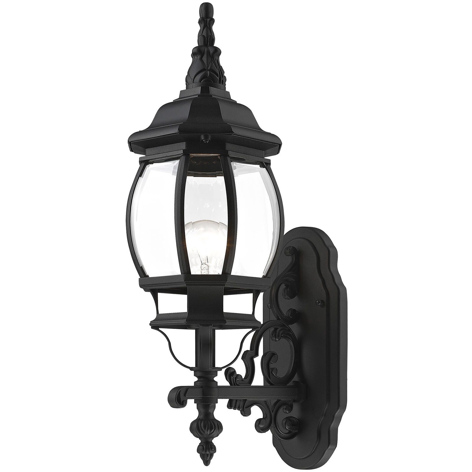 Frontenac 1 Light 20 inch Textured Black Outdoor Wall Lantern
