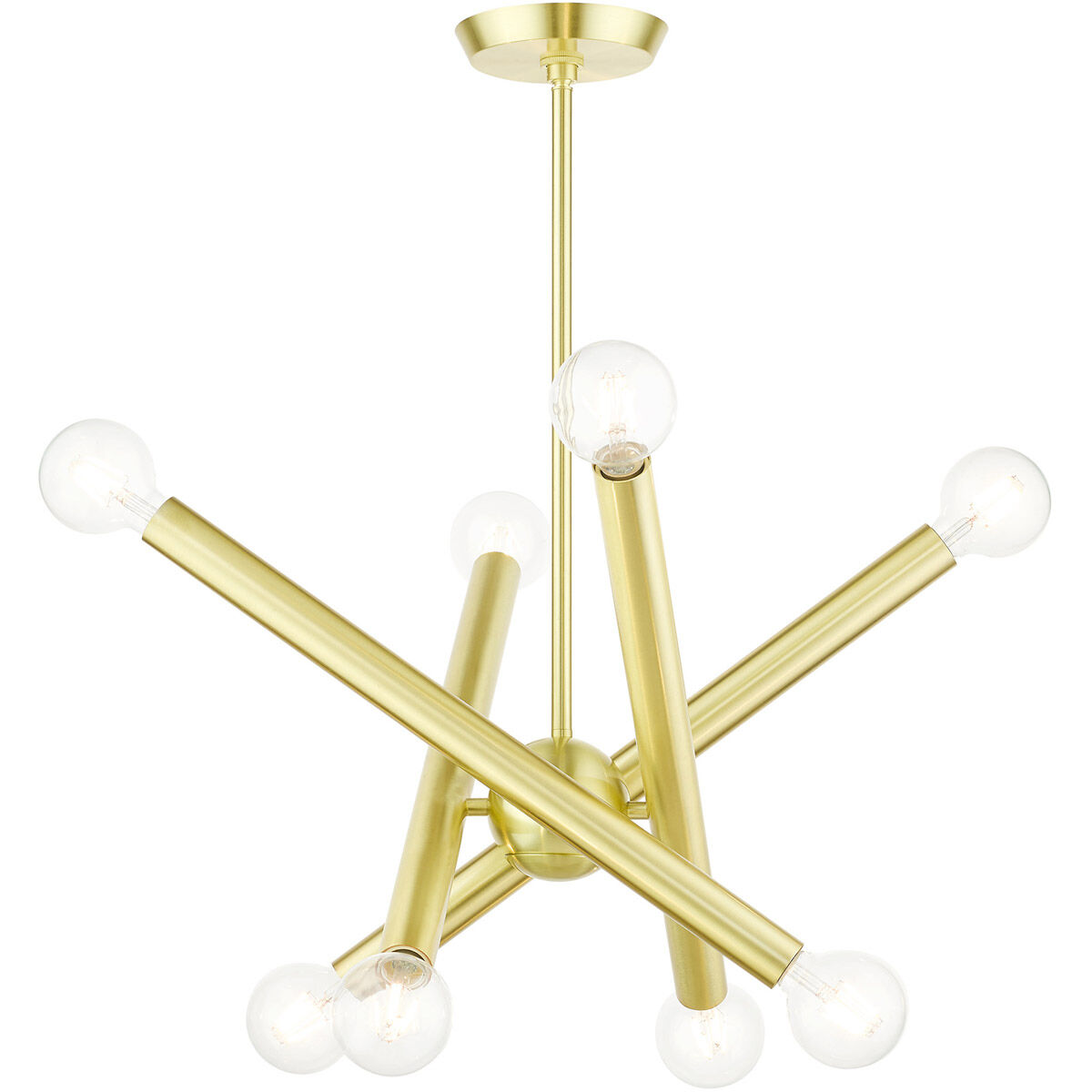 Stafford 8 Light 24 inch Satin Brass Chandelier Ceiling Light