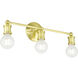 Lansdale 3 Light 20 inch Satin Brass Vanity Sconce Wall Light