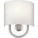 Stratton 1 Light 9 inch Brushed Nickel ADA Wall Sconce Wall Light