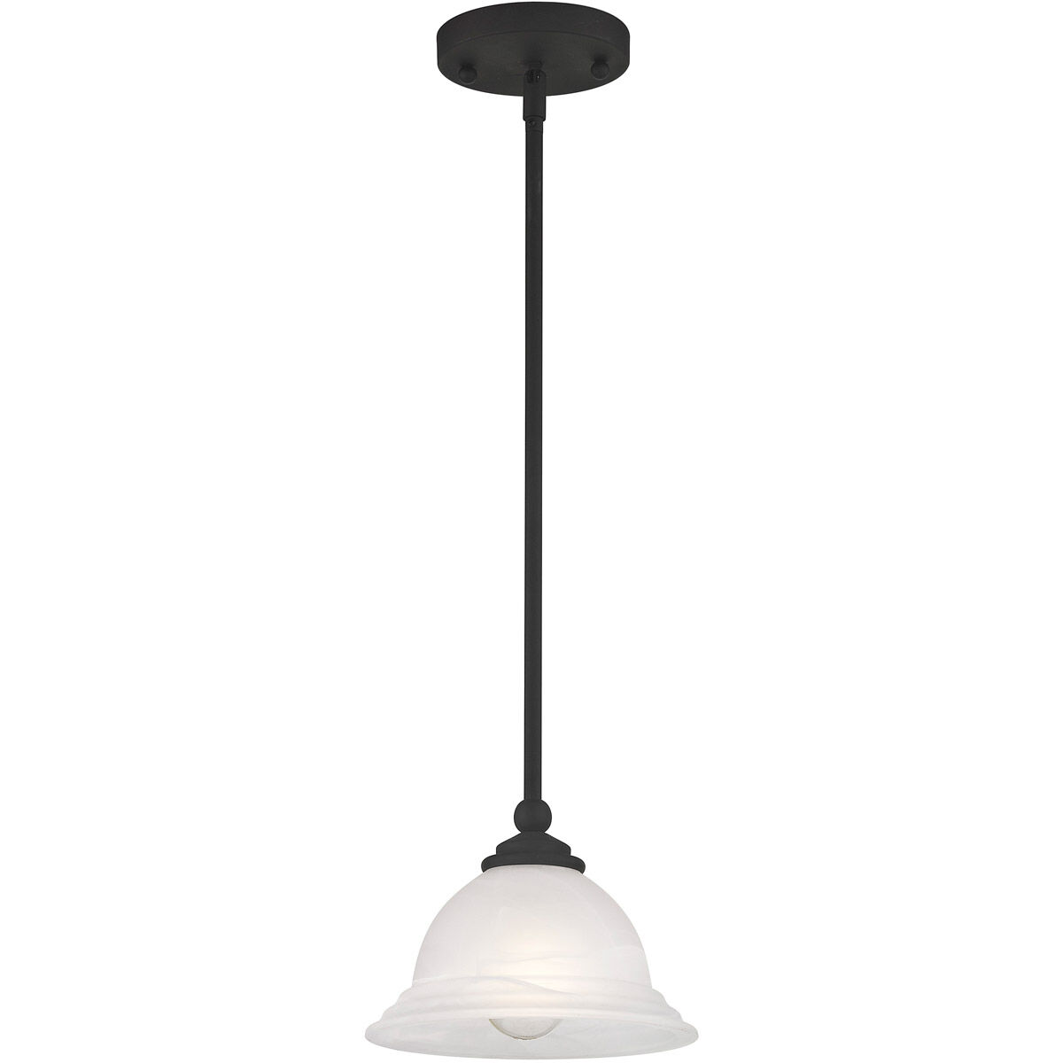 North Port 1 Light 8 inch Black Mini Pendant Ceiling Light
