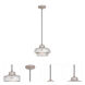 Art Glass 1 Light 9.25 inch Brushed Nickel Mini Pendant Ceiling Light