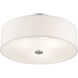 Meridian 3 Light 15 inch Brushed Nickel Semi-Flush Mount Ceiling Light