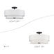 Fontana 4 Light 18 inch Bronze Semi-Flush Ceiling Light