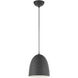 Arlington 1 Light 10 inch Scandinavian Gray with Brushed Nickel Accents Pendant Ceiling Light