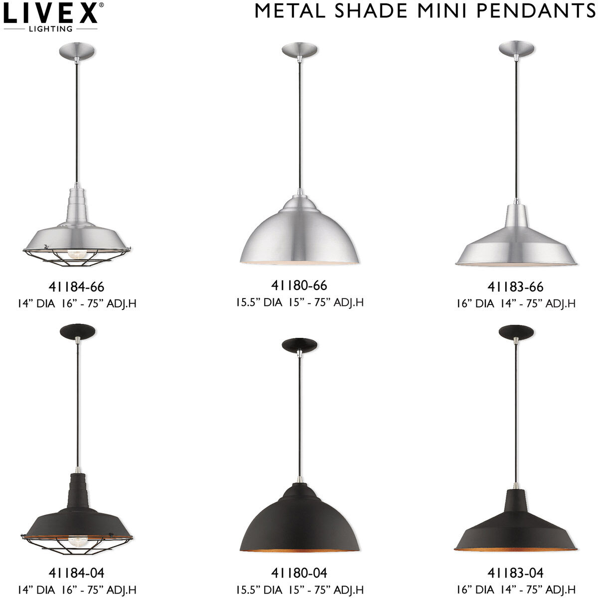 Allison 1 Light 14 inch Brushed Aluminum Mini Pendant Ceiling Light
