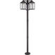 Nyack 3 Light 96.25 inch Bronze with Antique Brass Accents Outdoor 3 Head Post Light