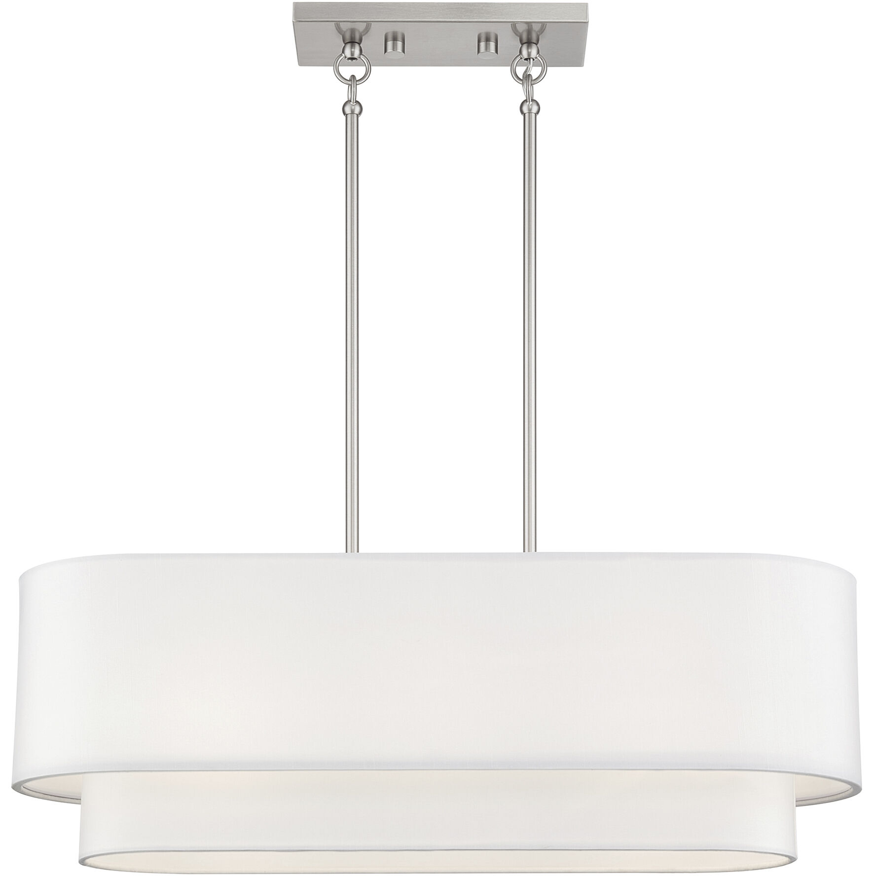 Manorwood 3 Light 30 inch Brushed Nickel Linear Chandelier Ceiling Light