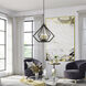 Prism 6 Light 26 inch English Bronze with Antique Brass Finish Accents Chandelier Ceiling Light