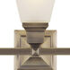 Mission 3 Light 25.25 inch Antique Brass Vanity Sconce Wall Light