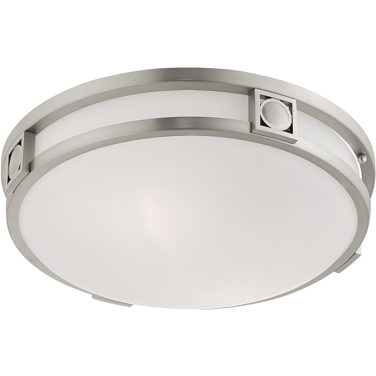 Titania 2 Light 13 inch Brushed Nickel Flush Mount Ceiling Light