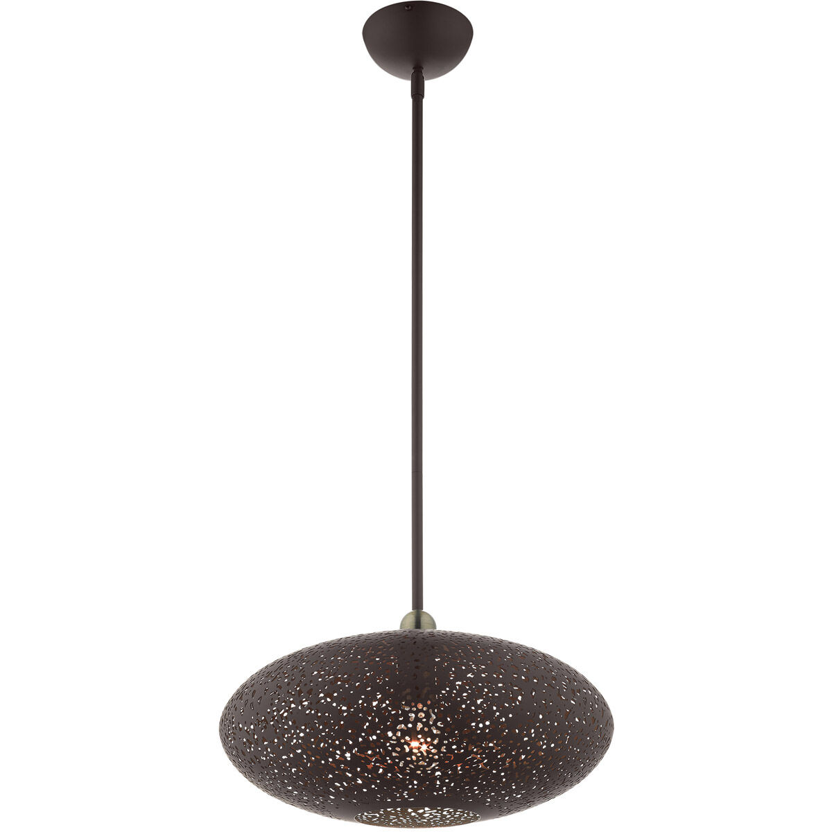 Charlton 1 Light 15.88 inch Bronze with Antique Brass Accents Pendant Ceiling Light