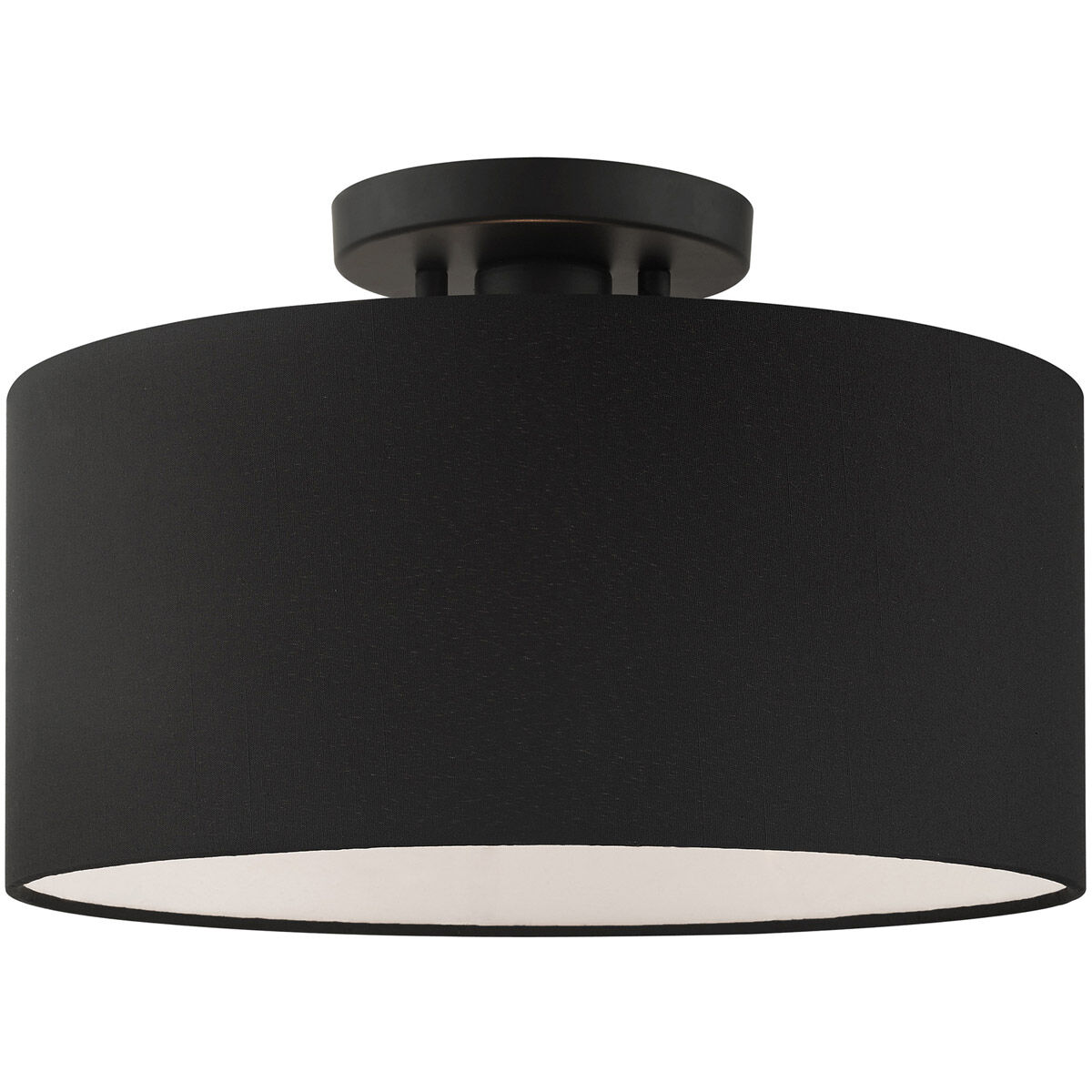 Bainbridge 1 Light 13 inch Black Semi Flush Ceiling Light