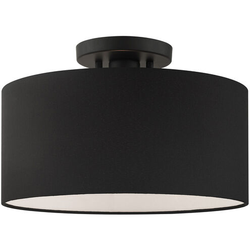 Bainbridge 1 Light 13 inch Black Semi Flush Ceiling Light
