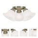 Edgemont 3 Light 16 inch Antique Brass Semi-Flush Ceiling Light