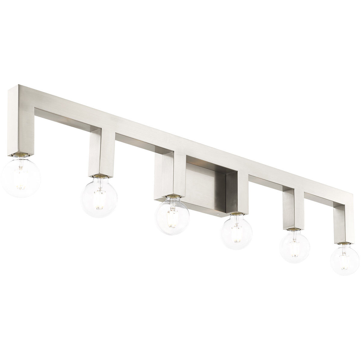 Solna 6 Light 44 inch Brushed Nickel Vanity Sconce Wall Light