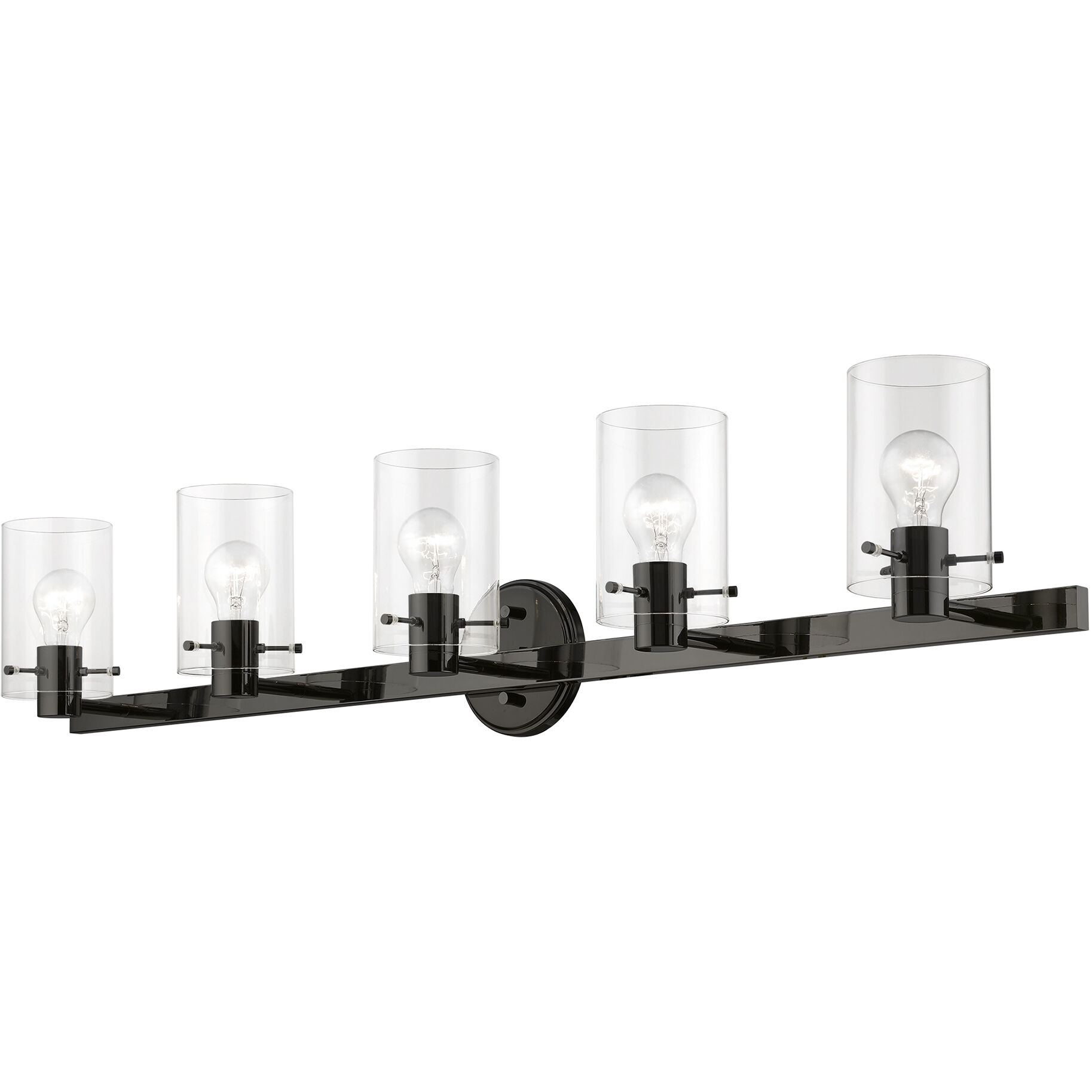 Munich 5 Light 42 inch Black Chrome Vanity Sconce Wall Light