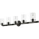 Munich 5 Light 42 inch Black Chrome Vanity Sconce Wall Light