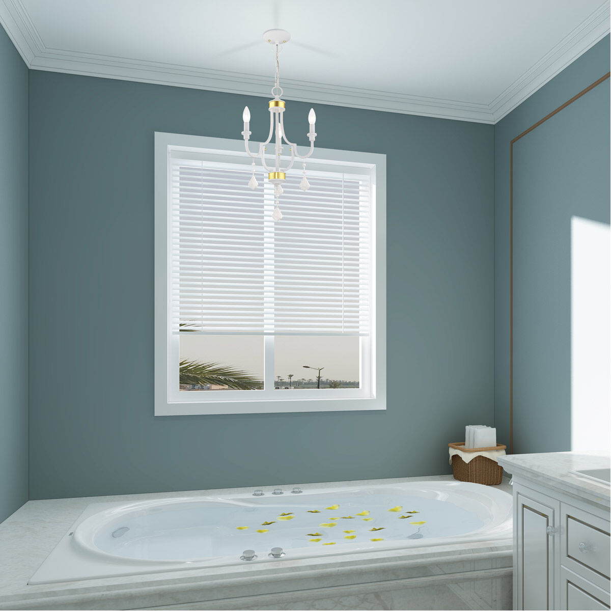 Glendale 3 Light 14 inch White Mini Chandelier Ceiling Light