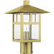 Crestlake 1 Light 13.5 inch Satin Gold Outdoor Post Top Lantern