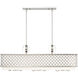 Arabesque 9 Light 40 inch Brushed Nickel Linear Chandelier Ceiling Light