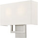 Pierson 2 Light 13 inch Brushed Nickel ADA ADA Wall Sconce Wall Light