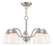 Somerville 5 Light 24 inch Brushed Nickel Convertible Dinette Chandelier/Ceiling Mount Ceiling Light