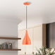 Amador 1 Light 6.25 inch Shiny Orange with Polished Chrome Accents Mini Pendant Ceiling Light