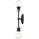Lansdale 2 Light 5 inch Black with Brushed Nickel Accents Vanity Sconce Wall Light