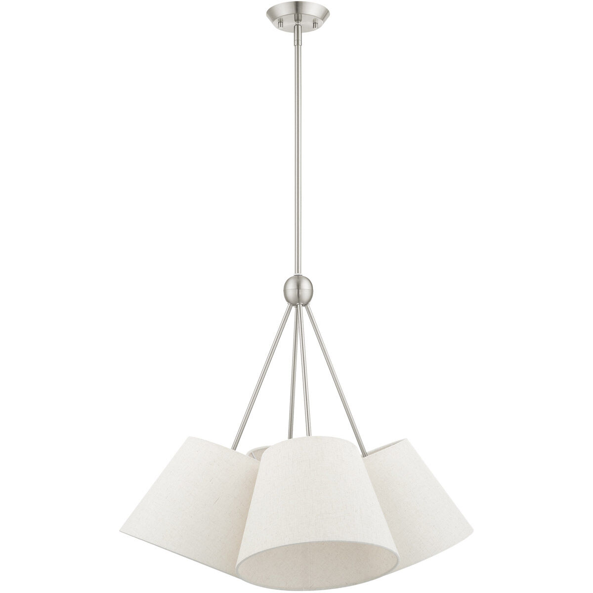Prato 4 Light 25 inch Brushed Nickel Chandelier Ceiling Light