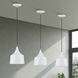 Bolita 8 inch White with Brushed Nickel Accents Pendant Ceiling Light