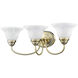 Edgemont 3 Light 23.5 inch Antique Brass Vanity Sconce Wall Light