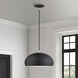 Domma 1 Light 14 inch Black with Brushed Nickel Accents Pendant Ceiling Light
