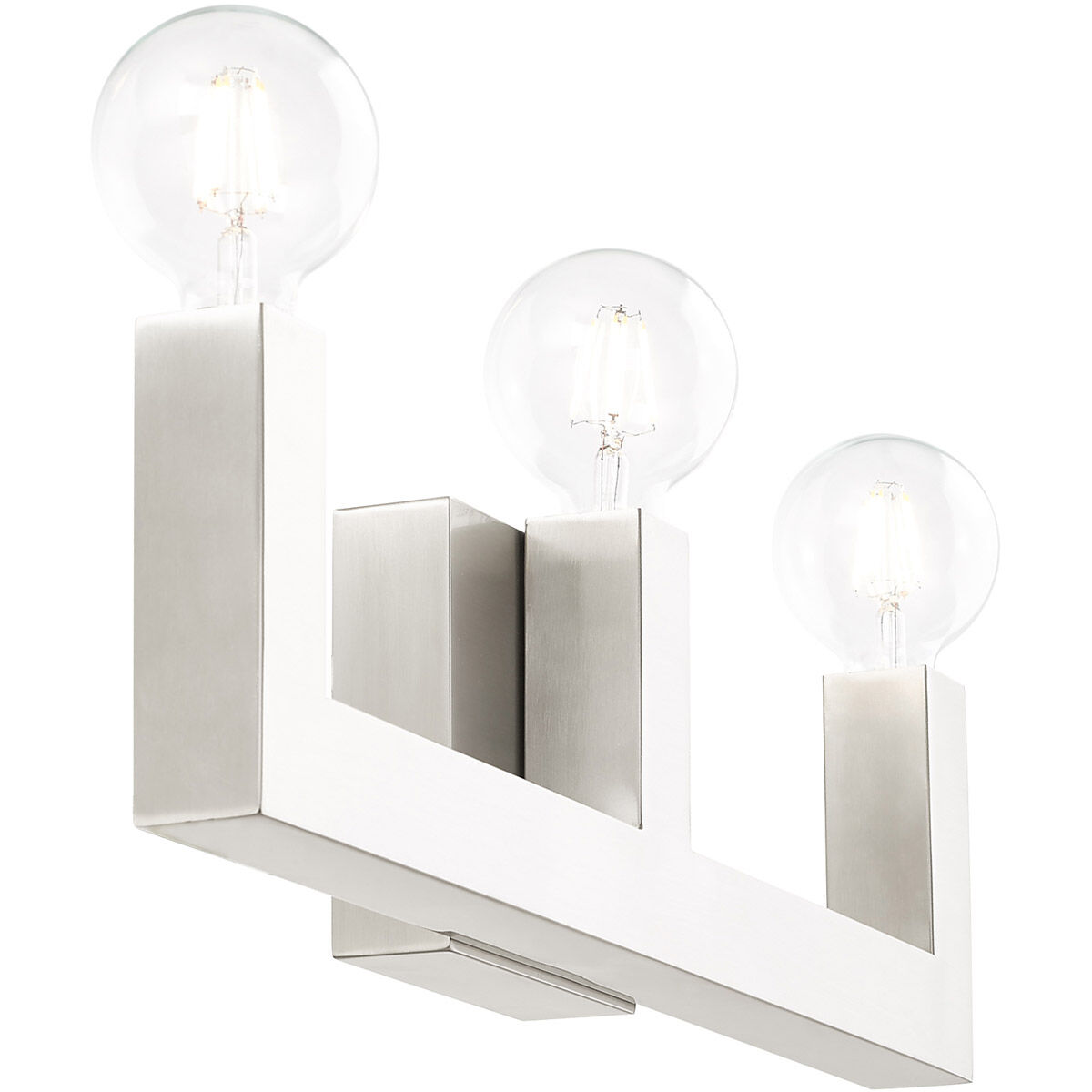 Solna 3 Light 22 inch Brushed Nickel Vanity Sconce Wall Light