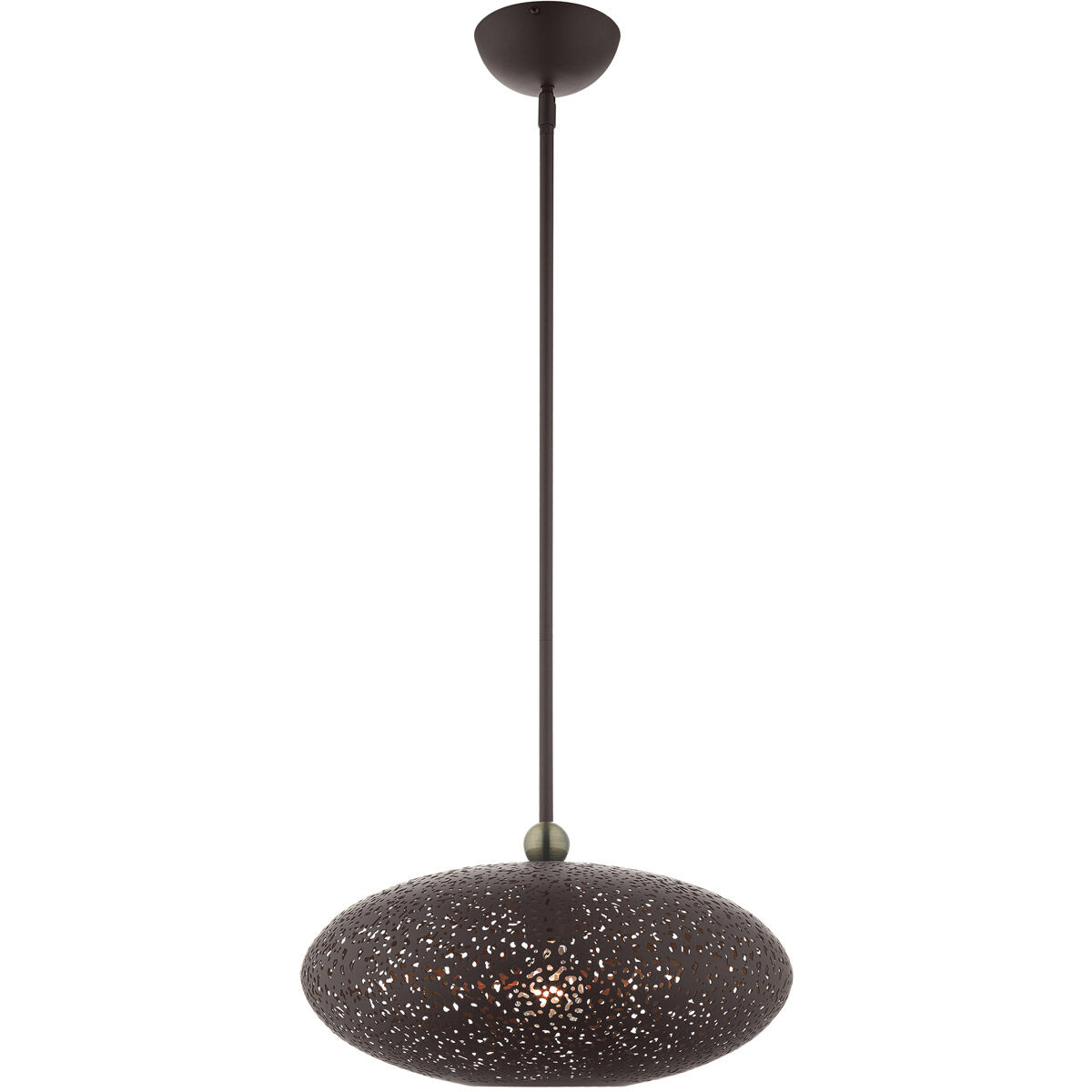 Charlton 1 Light 15.88 inch Bronze with Antique Brass Accents Pendant Ceiling Light