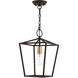 Devone 1 Light 10 inch Bronze Convertible Semi Flush/Lantern Ceiling Light