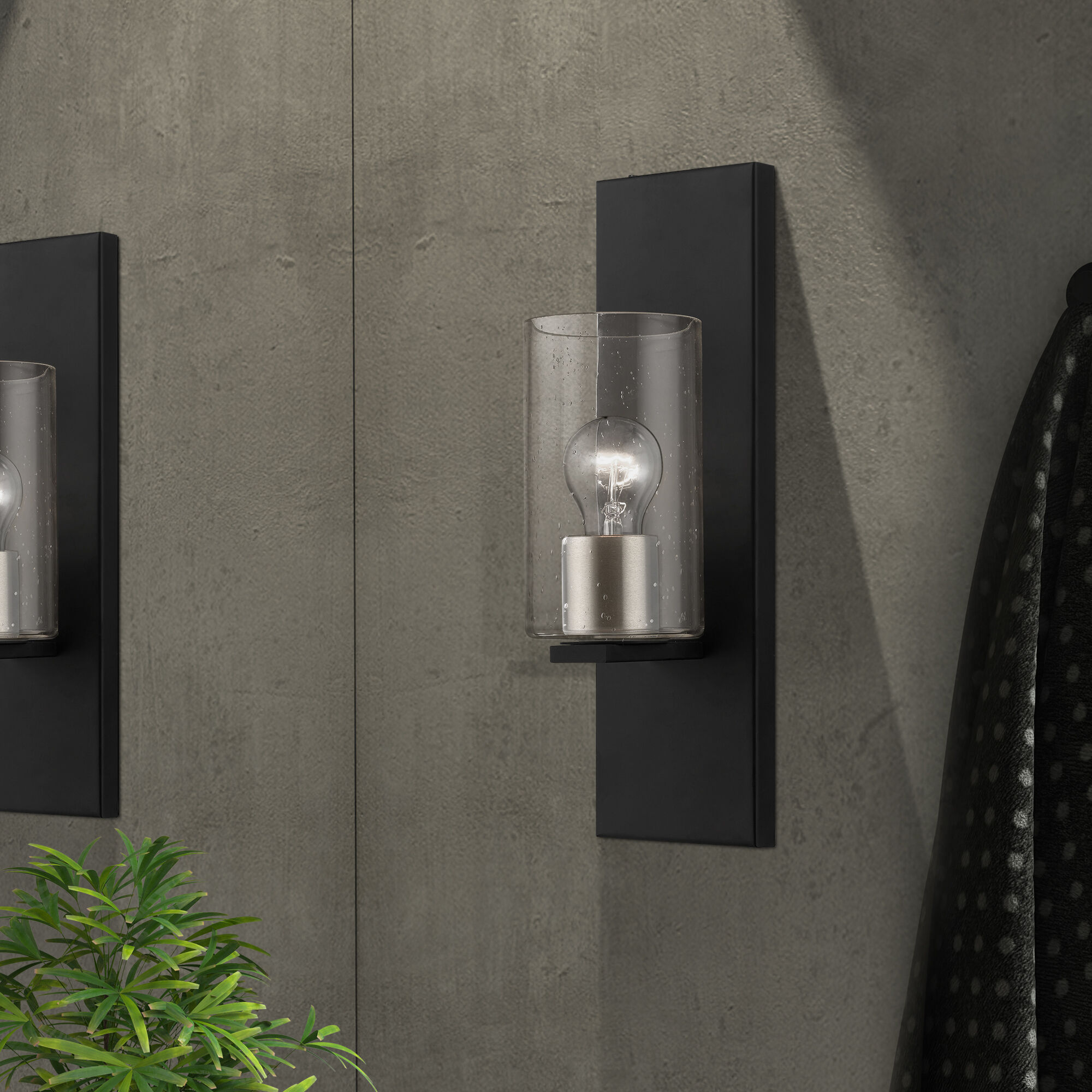 Zurich 1 Light 5 inch Black with Brushed Nickel Accents Wall Sconce Wall Light