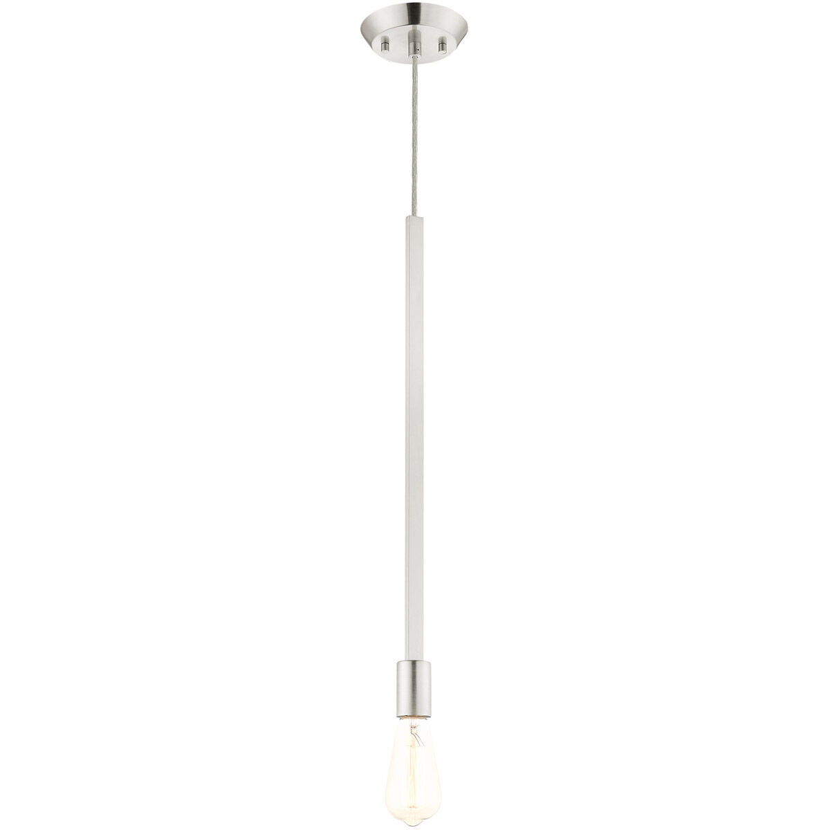 Prague 1 Light 5 inch Brushed Nickel Pendant Ceiling Light