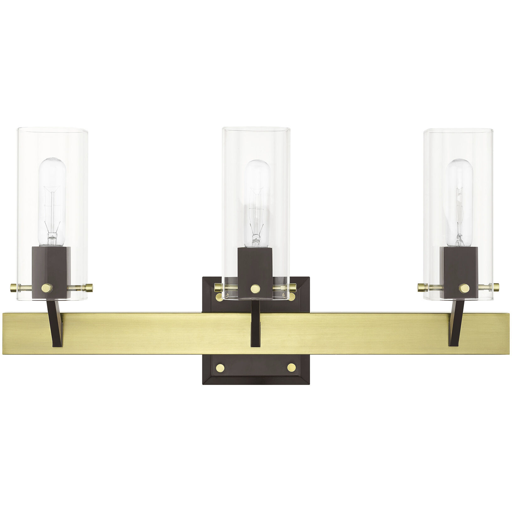 Beckett 3 Light 24 inch Satin Brass Vanity Sconce Wall Light