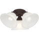 Wynnewood 3 Light 16 inch Bronze Flush Mount Ceiling Light