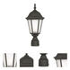 Hamilton 1 Light 18 inch Textured Black Outdoor Post Top Lantern