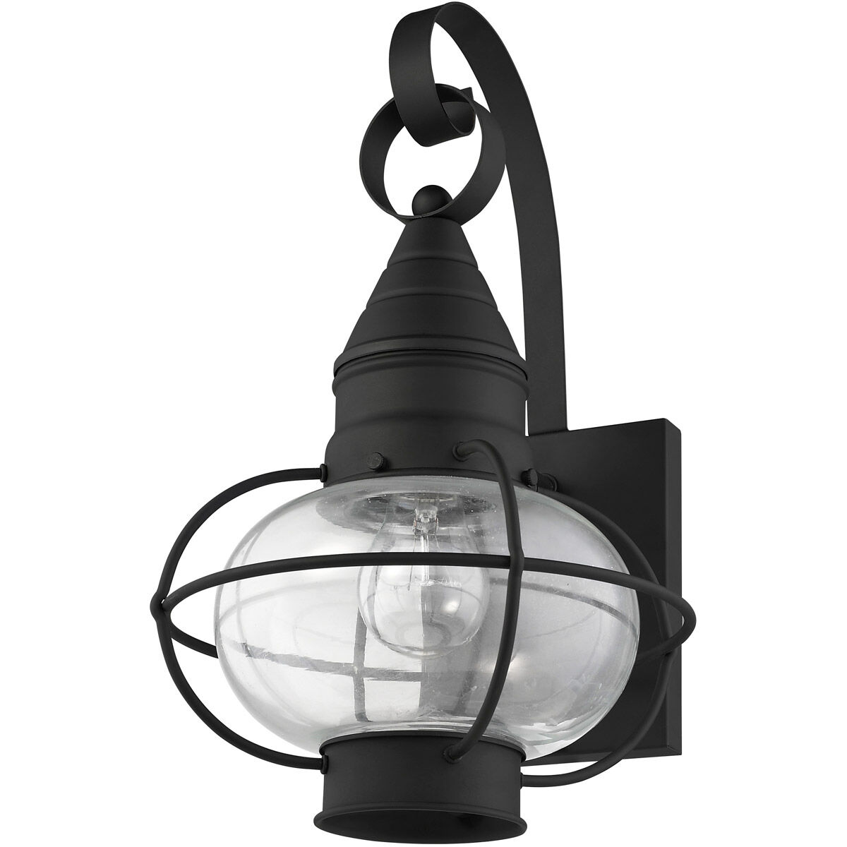 Newburyport 1 Light 14.75 inch Black Outdoor Wall Lantern