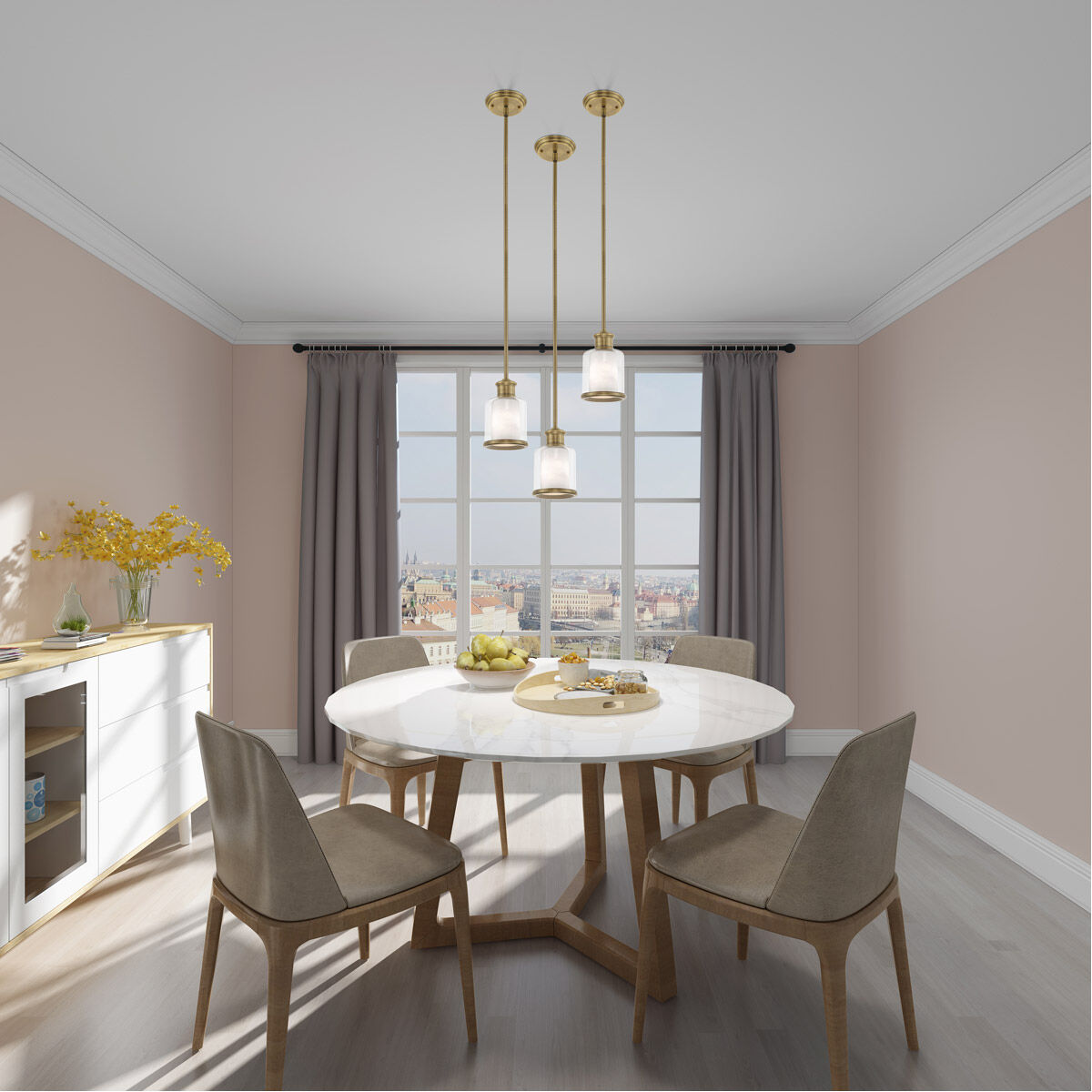 Middlebush 1 Light 6 inch Antique Brass Mini Pendant Ceiling Light