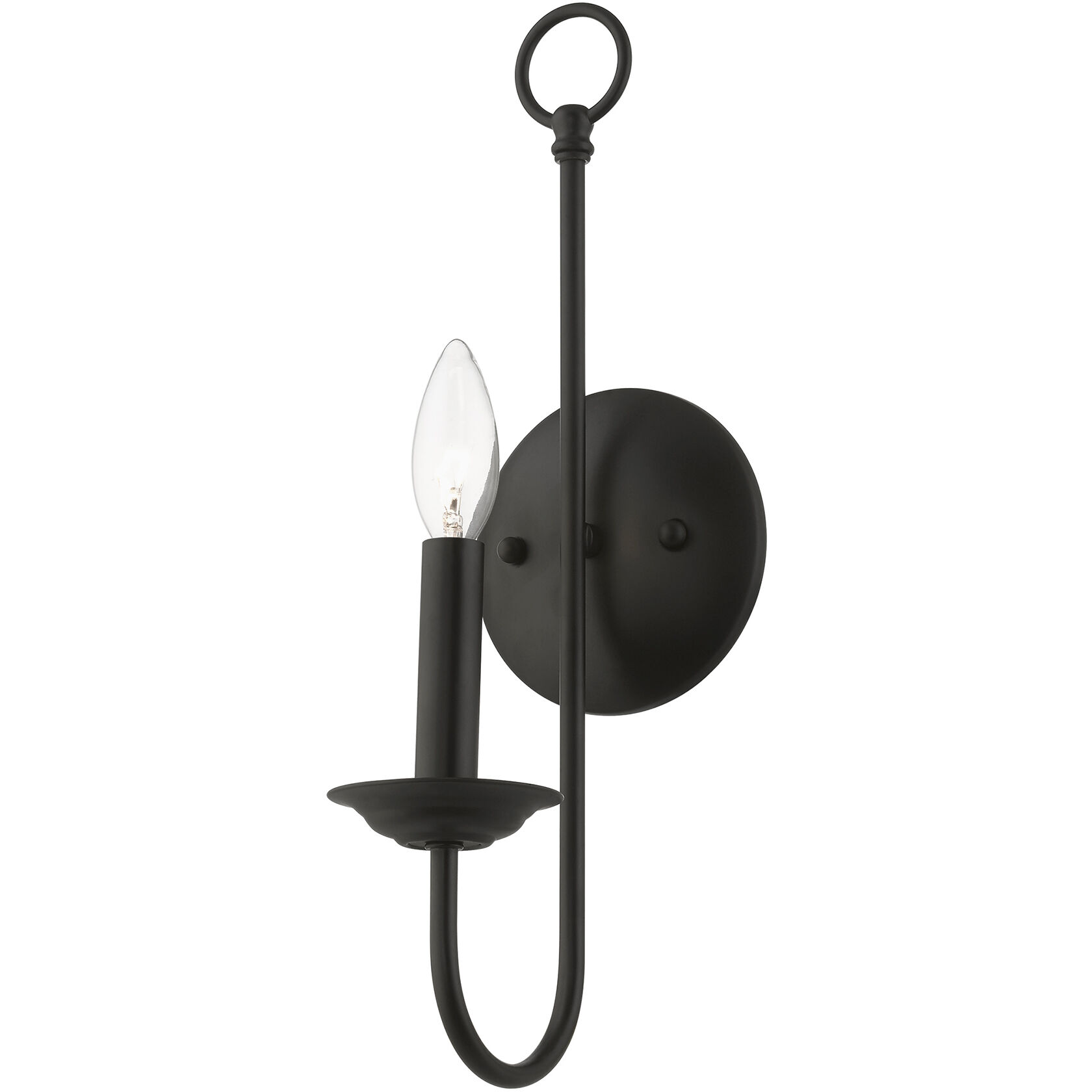 Estate 1 Light 5 inch Black Single Sconce Wall Light, Single