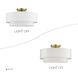 Manorwood 3 Light 18 inch Soft Gold Semi-Flush Ceiling Light